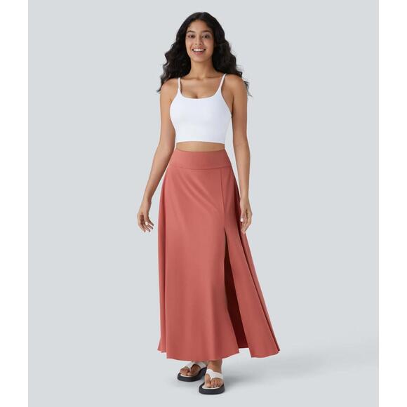 NWT Halara Breezeful High Waisted Pocket 2-in-1 Flowy Casual Maxi Skirt Size L - Picture 10 of 13